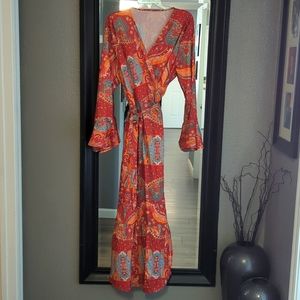 NWT Long wrap-around dress